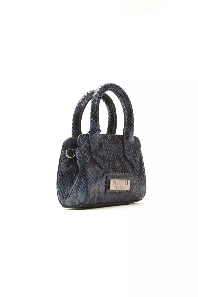 Blue Leather Women Handbag - SEHABRANDS