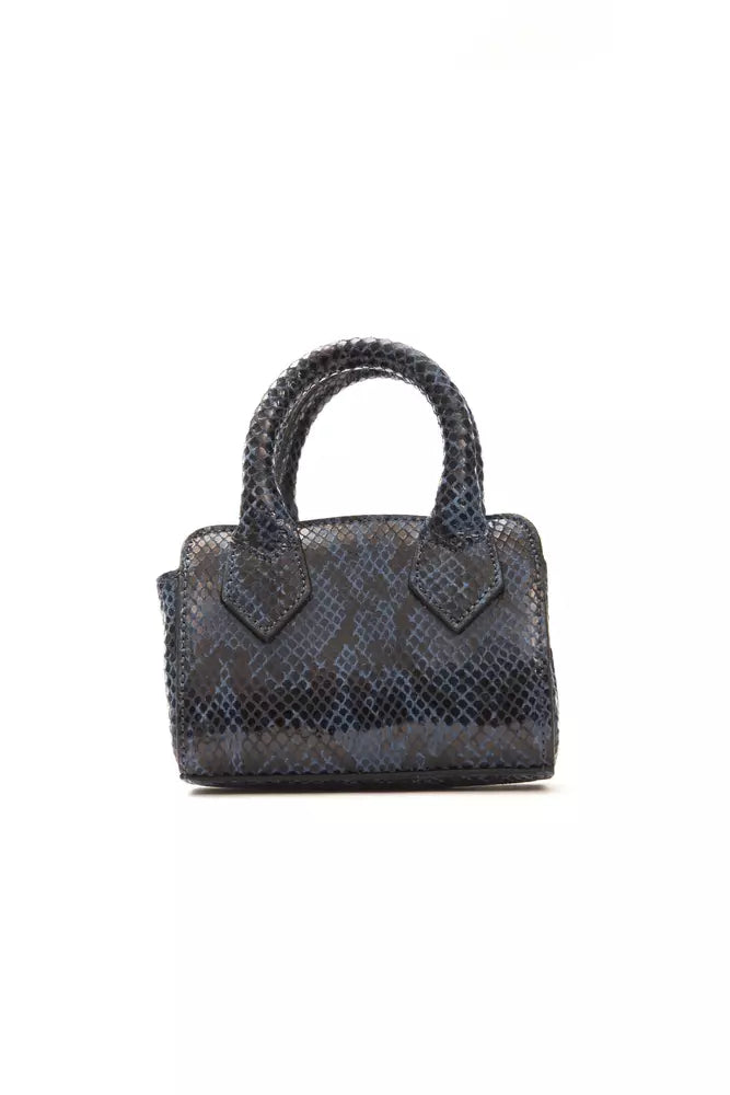 Blue Leather Women Handbag - SEHABRANDS