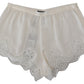 Dolce & Gabbana Elegant White Lace Lingerie Shorts