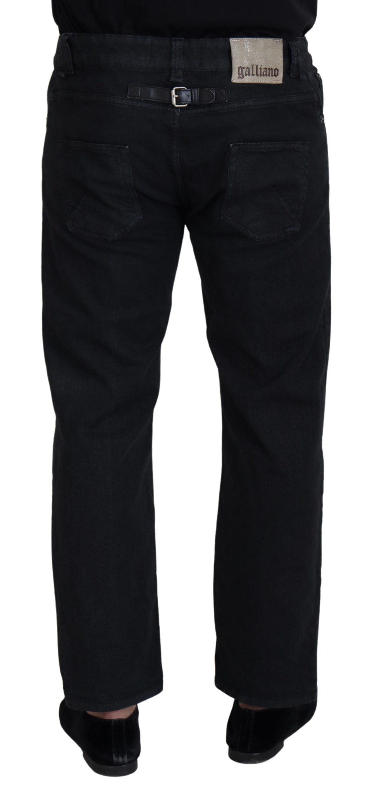 Elegant Black Mainline Cotton Jeans - SEHABRANDS