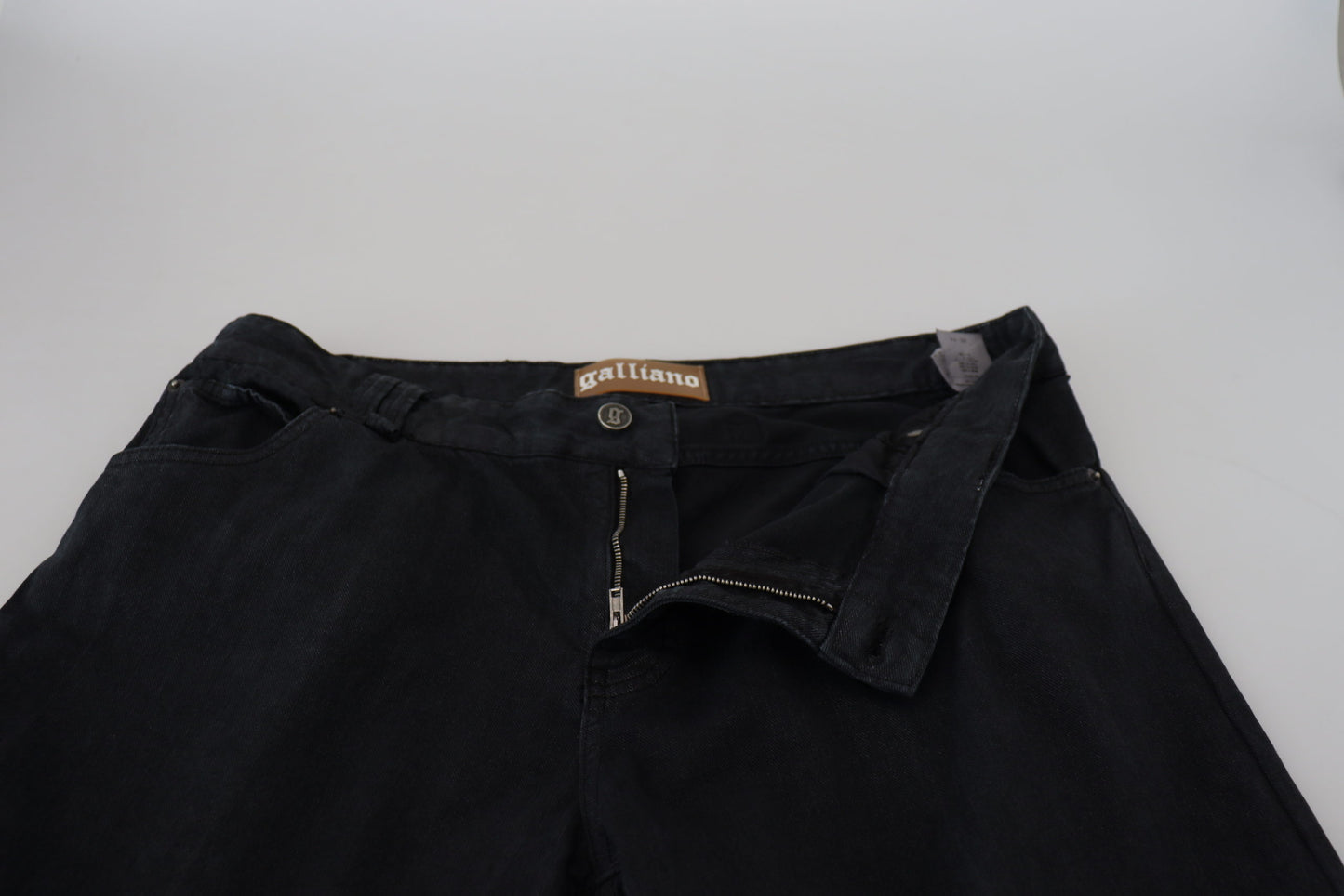 Elegant Black Mainline Cotton Jeans - SEHABRANDS