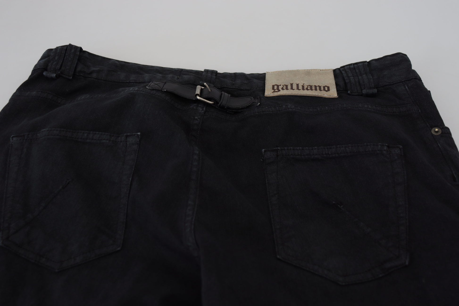 Elegant Black Mainline Cotton Jeans - SEHABRANDS