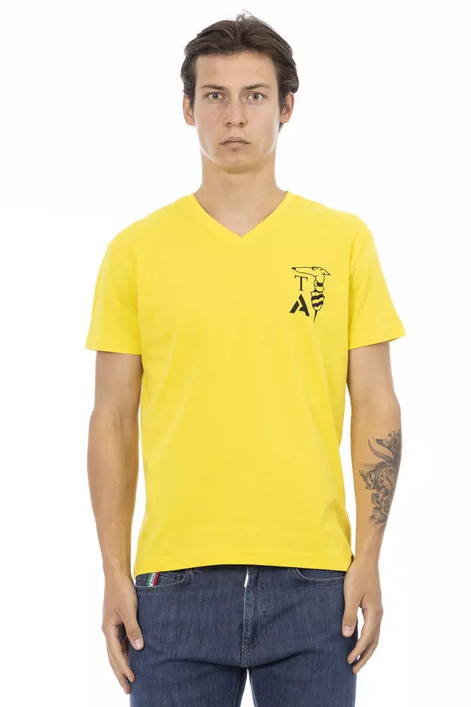 Yellow Cotton Men T-Shirt - SEHABRANDS