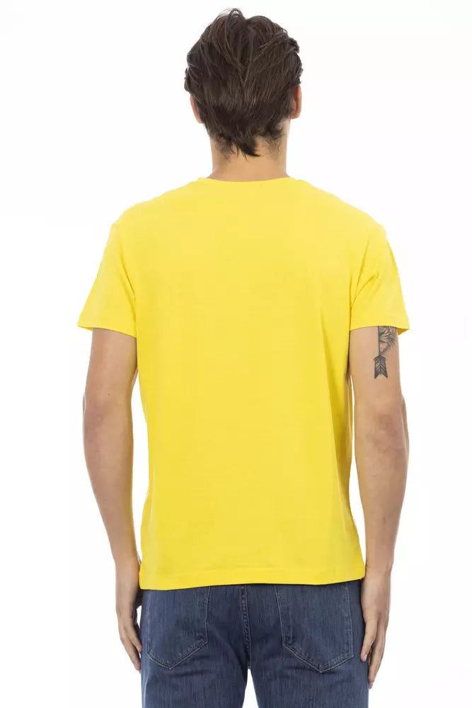 Yellow Cotton Men T-Shirt - SEHABRANDS