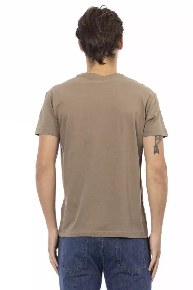 Brown Cotton Men T-Shirt - SEHABRANDS