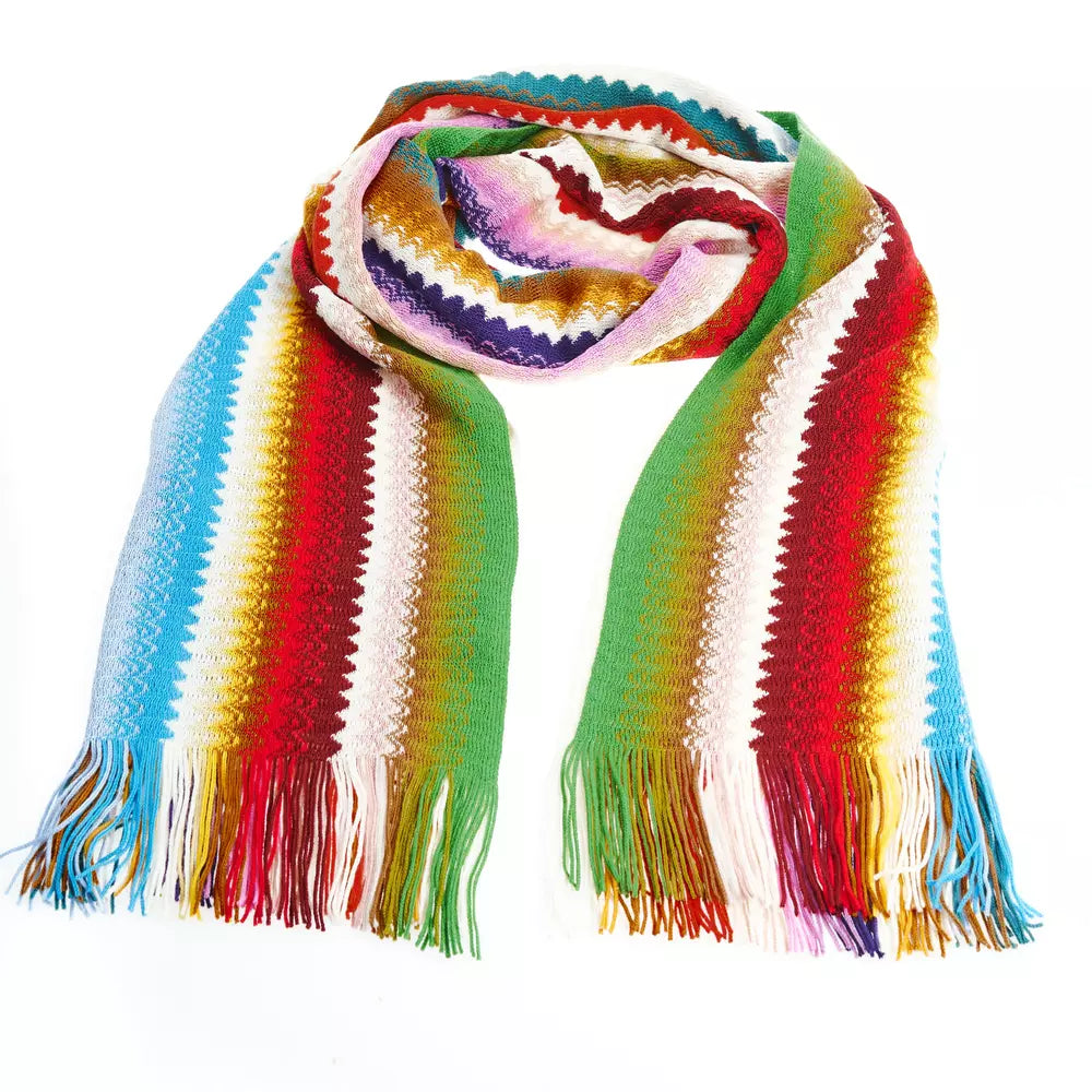 Multicolor Wool Women Scarf - SEHABRANDS