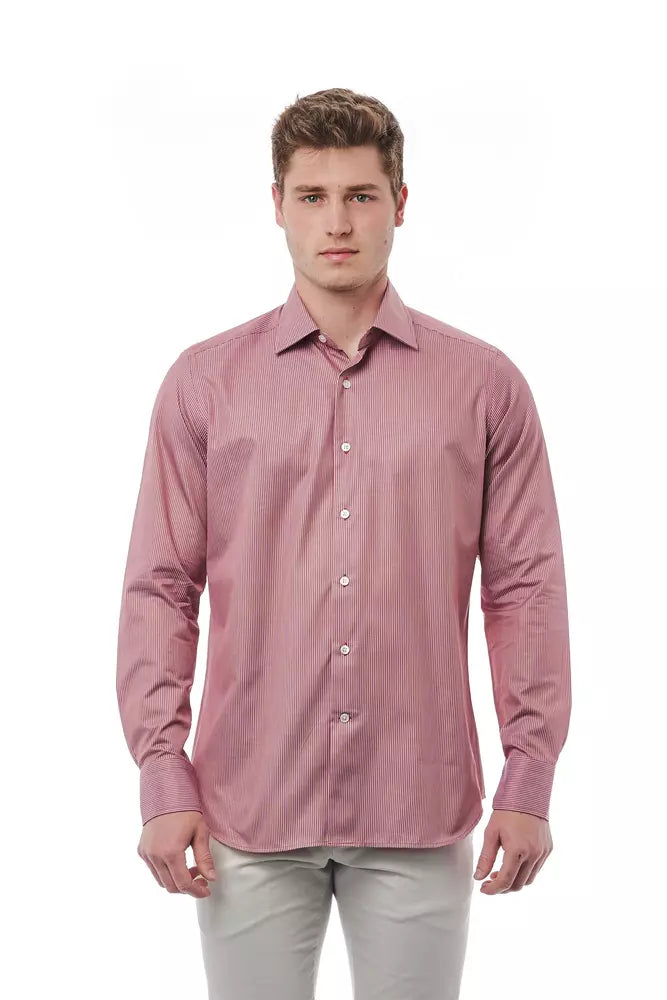 Red Cotton Men Shirt - SEHABRANDS