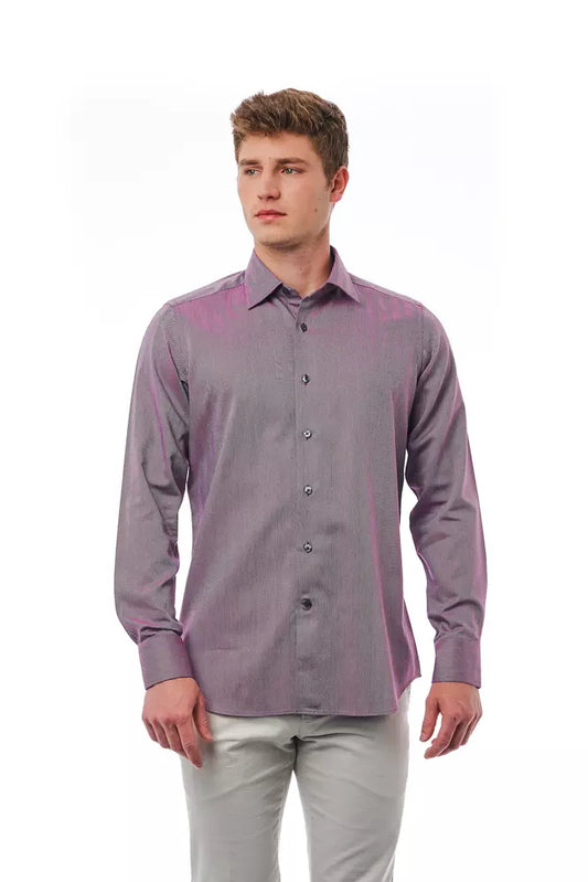 Burgundy Cotton Men Shirt - SEHABRANDS