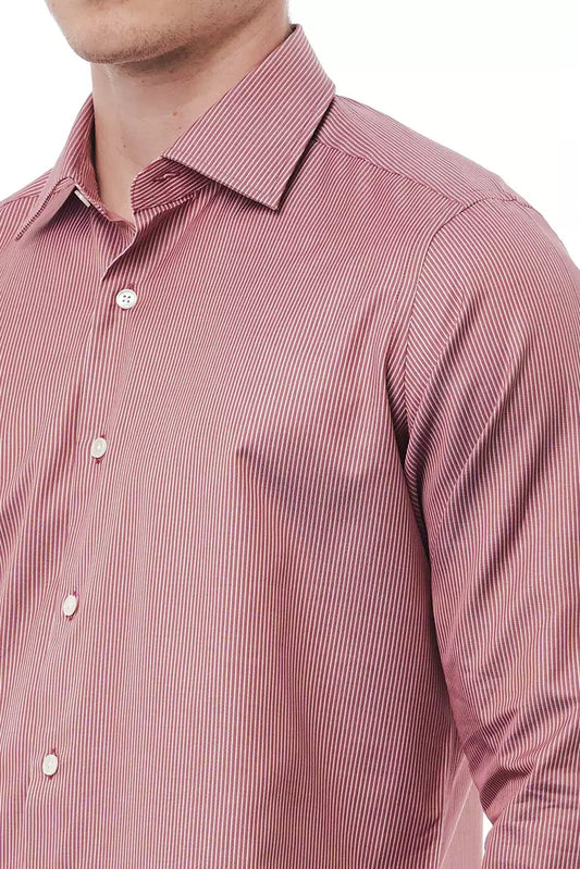 Red Cotton Men Shirt - SEHABRANDS