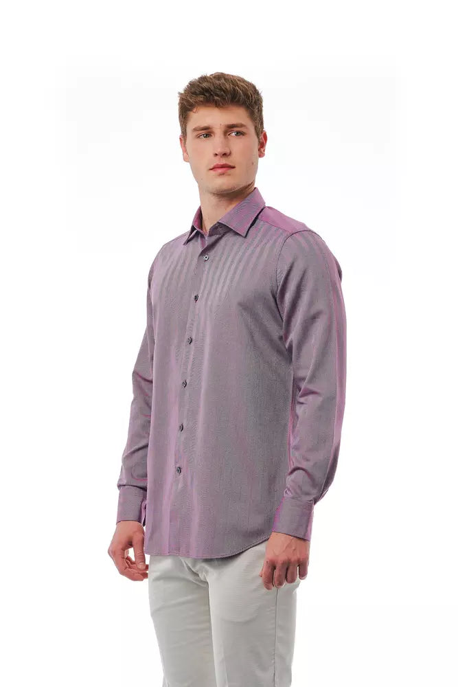 Burgundy Cotton Men Shirt - SEHABRANDS