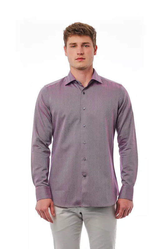 Burgundy Cotton Men Shirt - SEHABRANDS