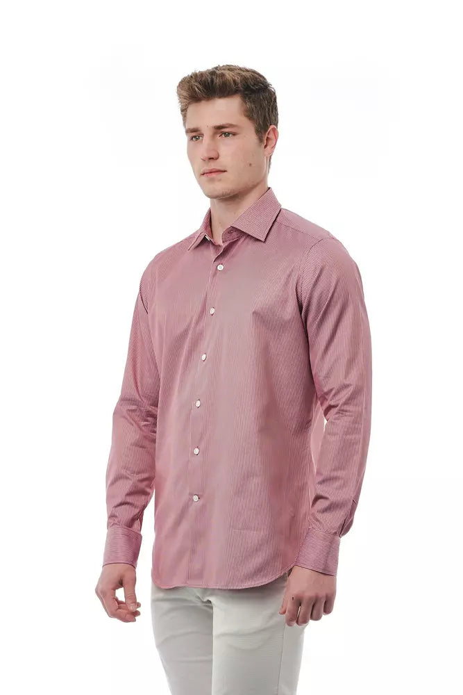 Red Cotton Men Shirt - SEHABRANDS