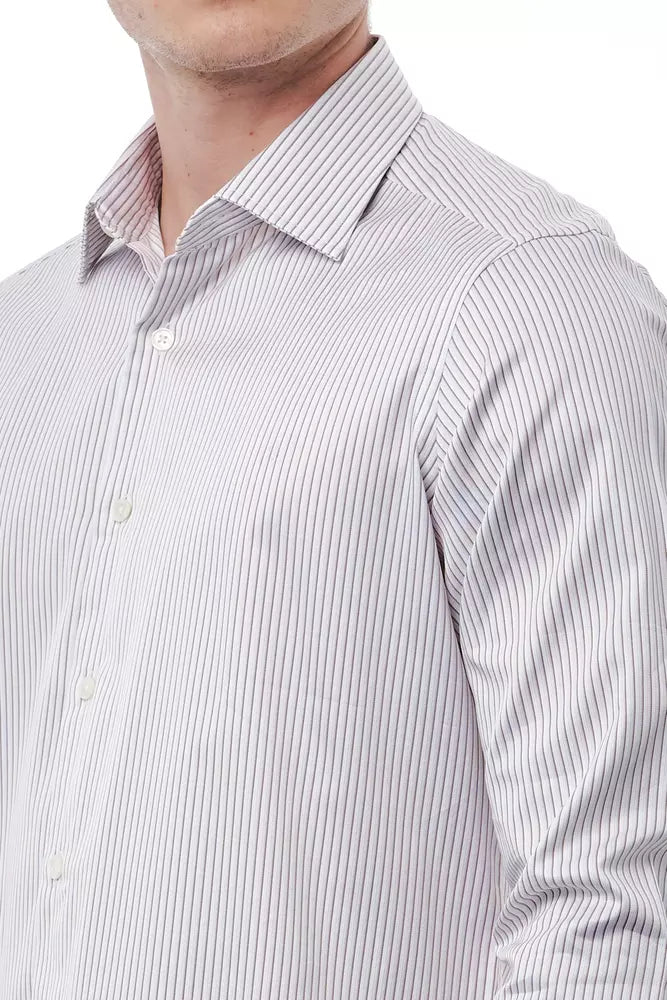 White Cotton Men Shirt - SEHABRANDS