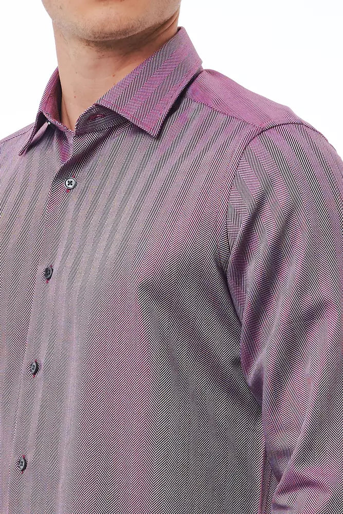 Burgundy Cotton Men Shirt - SEHABRANDS