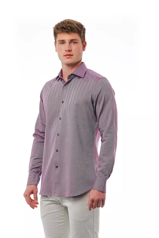 Burgundy Cotton Men Shirt - SEHABRANDS