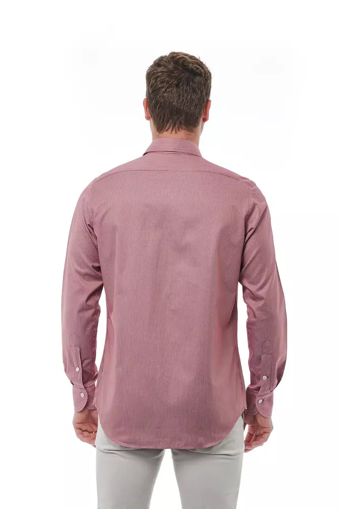 Red Cotton Men Shirt - SEHABRANDS