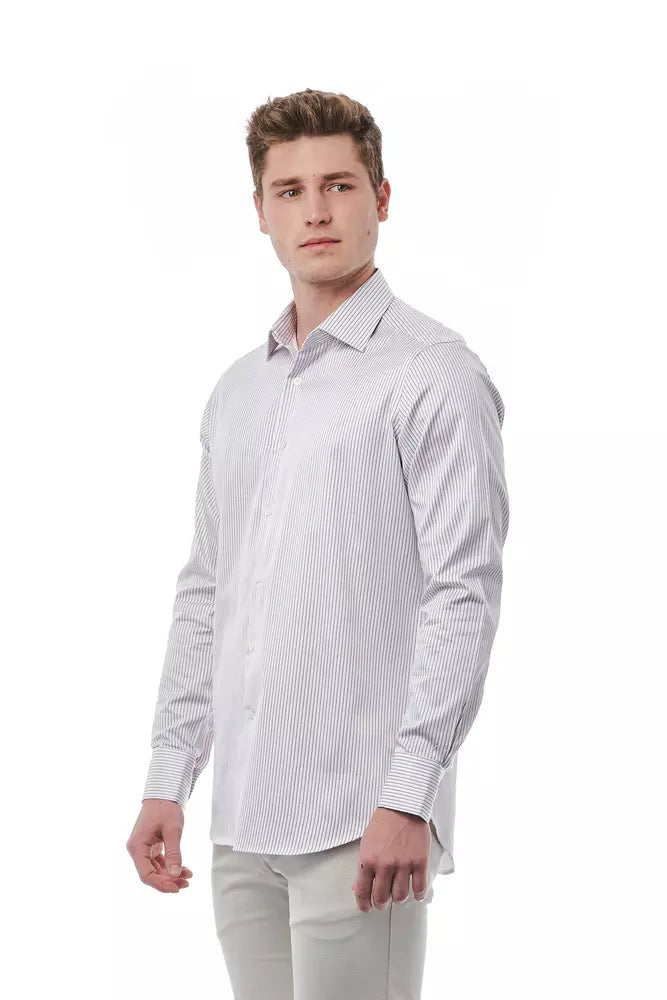 White Cotton Men Shirt - SEHABRANDS