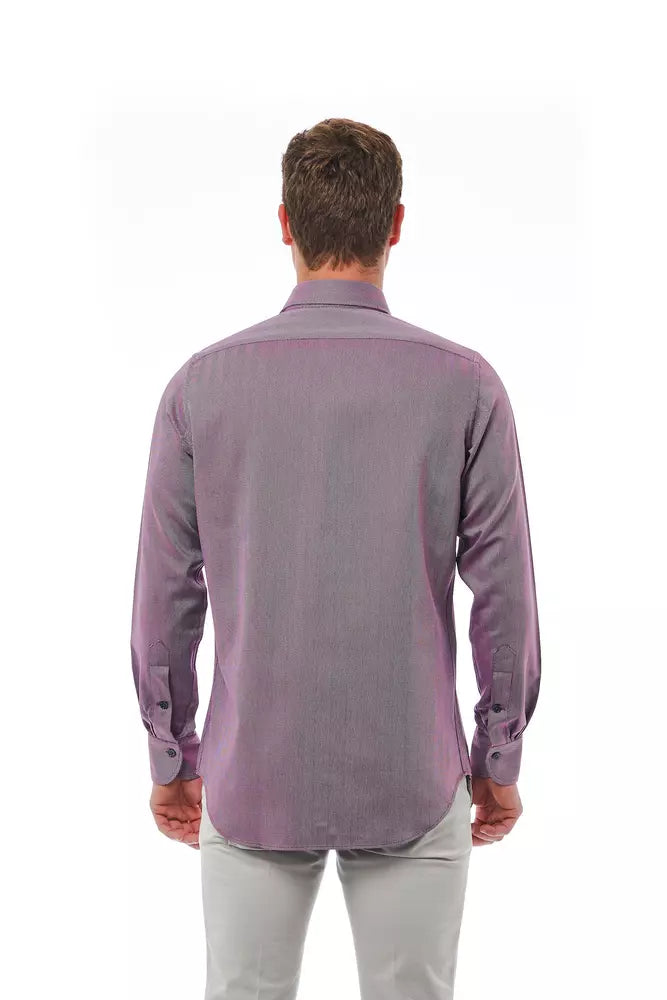 Burgundy Cotton Men Shirt - SEHABRANDS