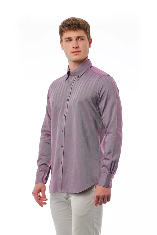 Burgundy Cotton Men Shirt - SEHABRANDS