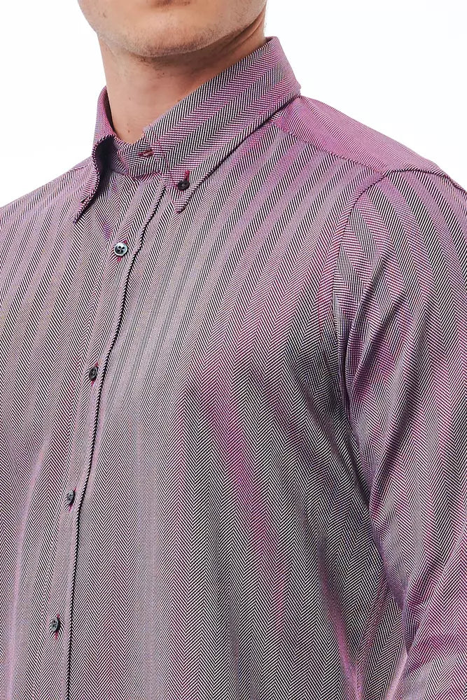 Burgundy Cotton Men Shirt - SEHABRANDS