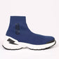 Electric Bolt Sock Sneakers in Blue - SEHABRANDS