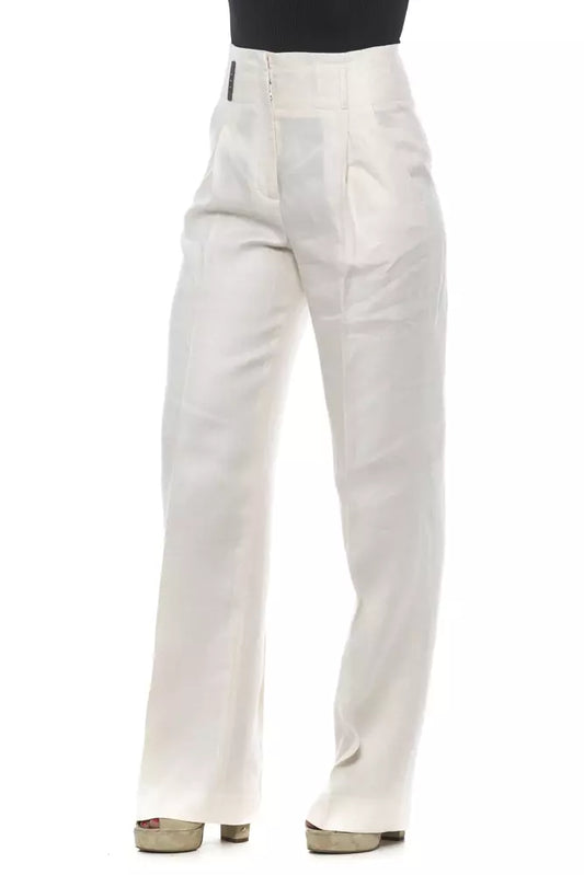 Elegant High-Waisted Flax Palazzo Pants - SEHABRANDS