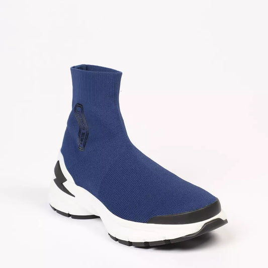 Electric Bolt Sock Sneakers in Blue - SEHABRANDS