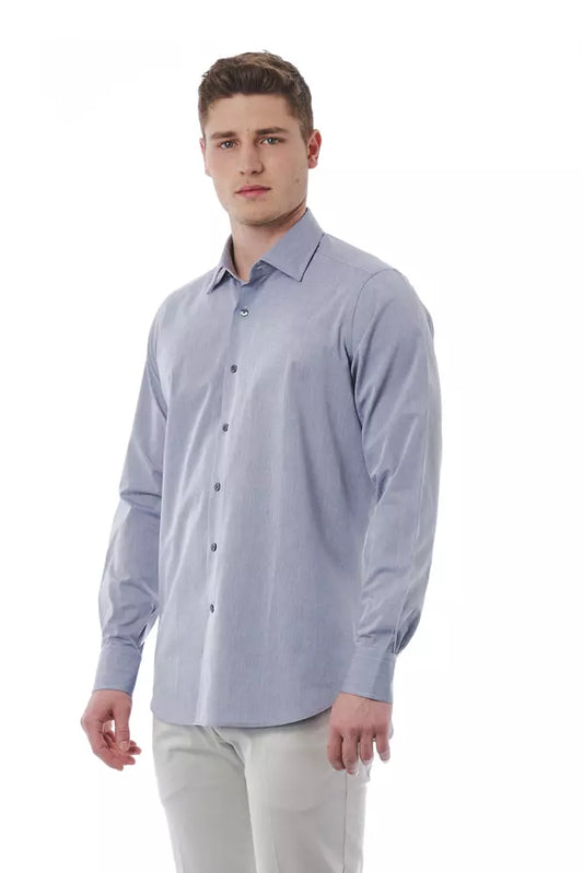 Gray Cotton Men Shirt - SEHABRANDS