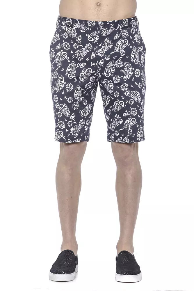 Blue Cotton Mens Bermuda Short - SEHABRANDS