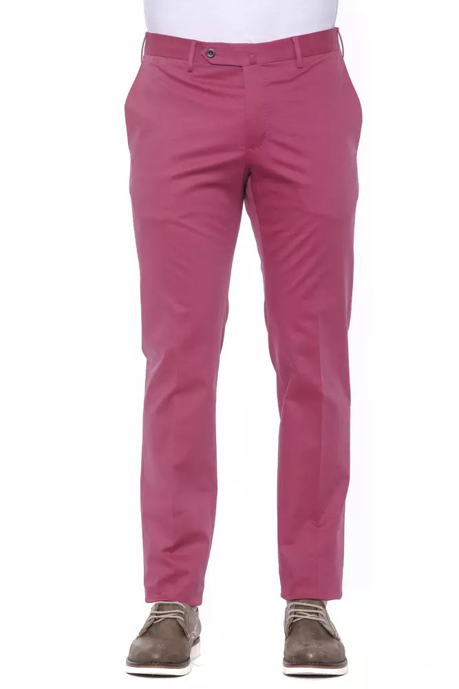 Fuchsia Cotton Men Trouser - SEHABRANDS