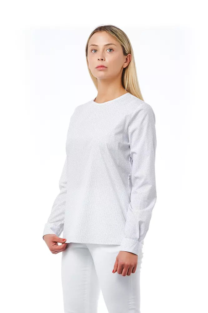 White Cotton Women Blouse - SEHABRANDS