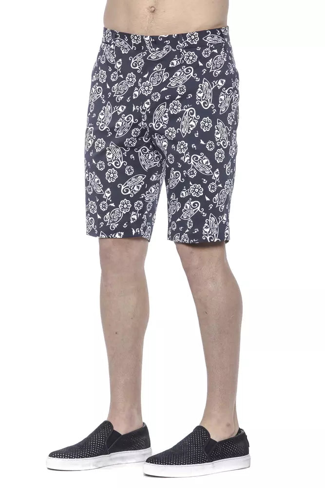 Blue Cotton Mens Bermuda Short - SEHABRANDS