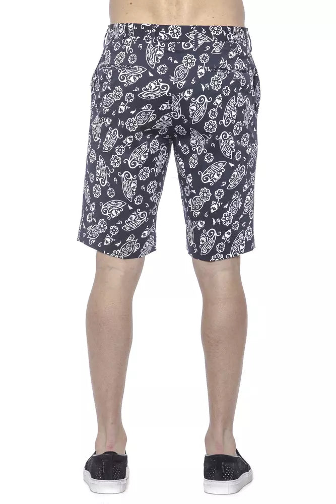 Blue Cotton Mens Bermuda Short - SEHABRANDS