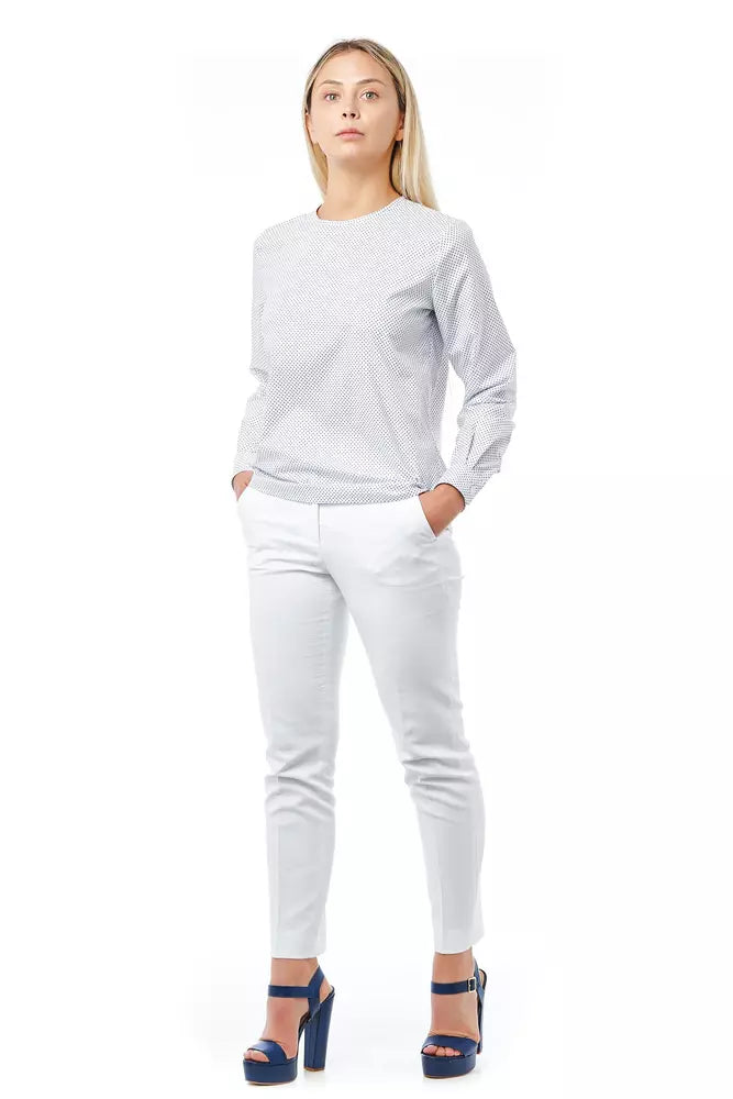 White Cotton Women Shirt - SEHABRANDS