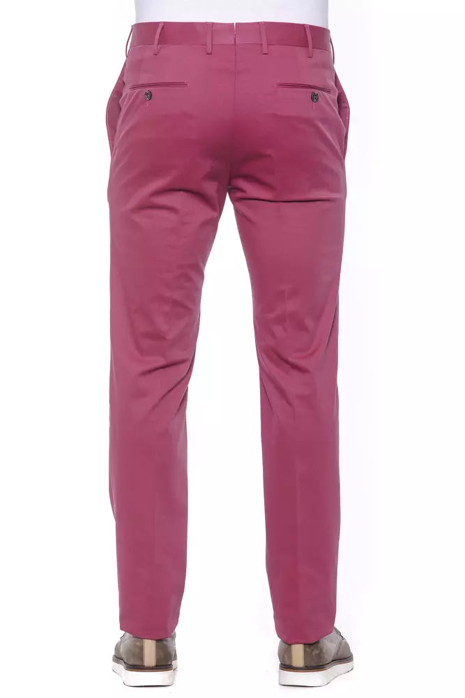 Fuchsia Cotton Men Trouser - SEHABRANDS