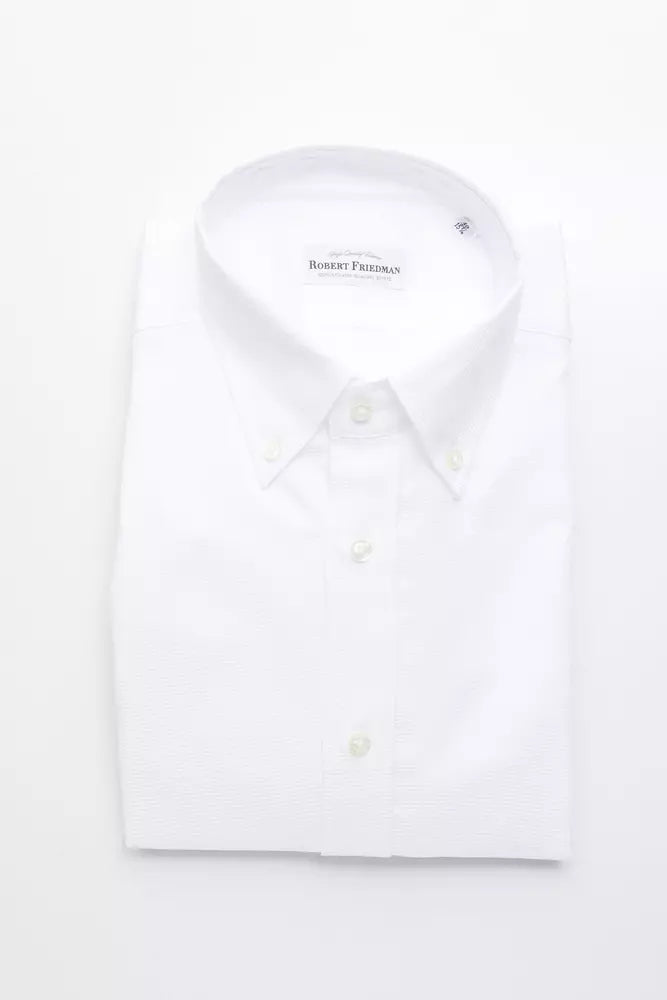 White Cotton Men Shirt - SEHABRANDS