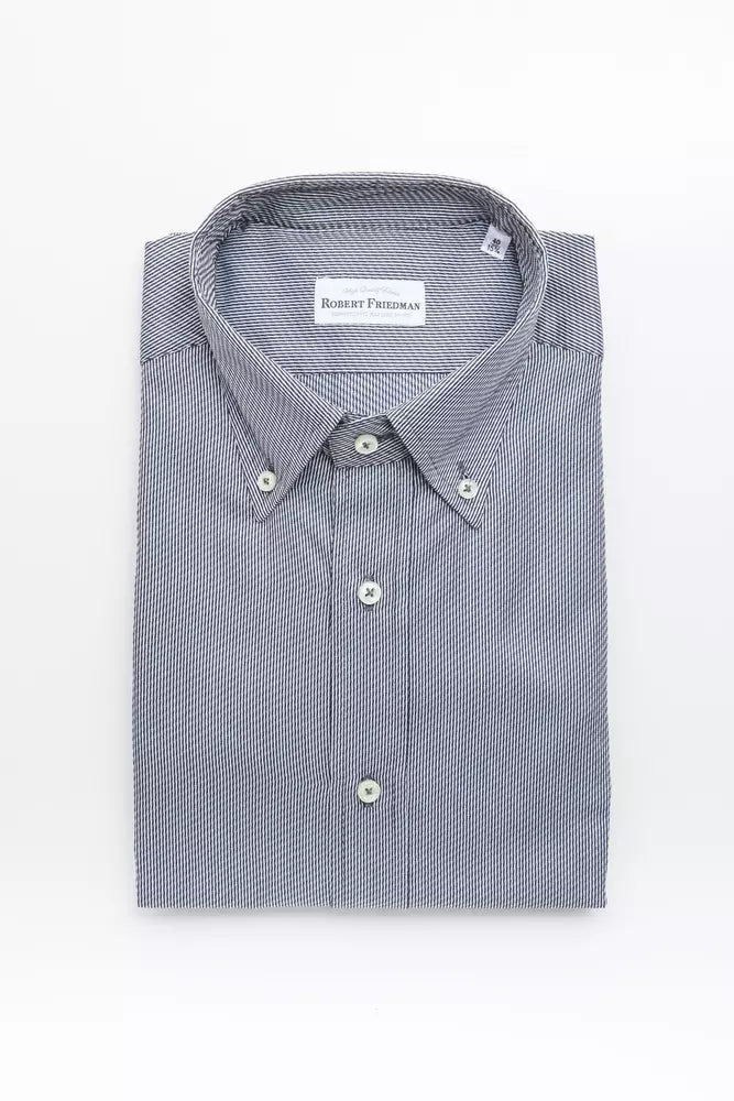 Blue Cotton Men Shirt - SEHABRANDS