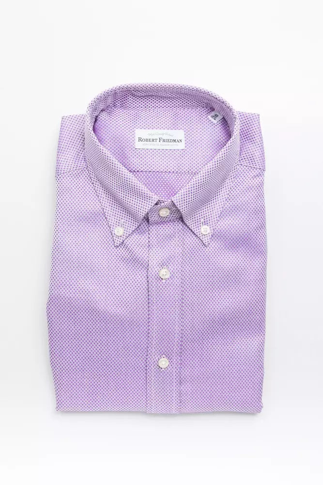 Pink Cotton Men Shirt - SEHABRANDS