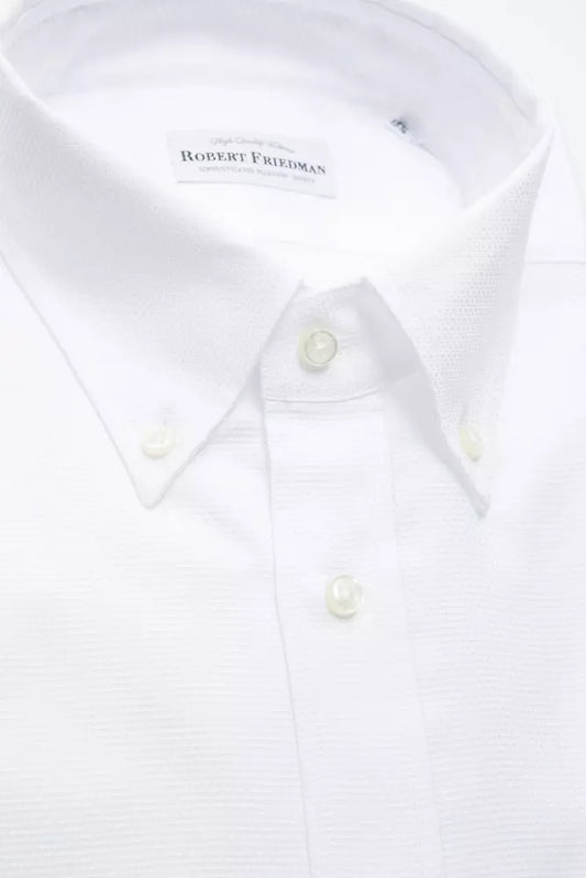 White Cotton Men Shirt - SEHABRANDS