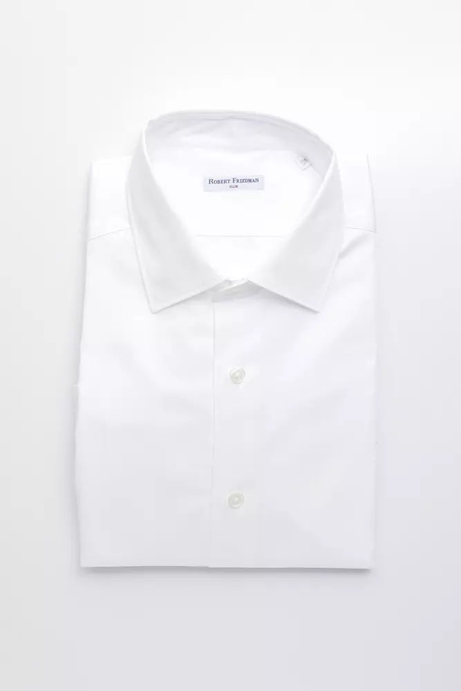 White Cotton Men Shirt - SEHABRANDS