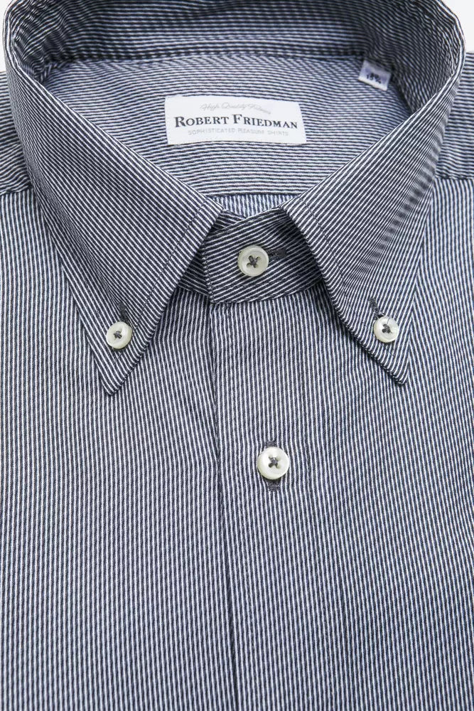 Blue Cotton Men Shirt - SEHABRANDS