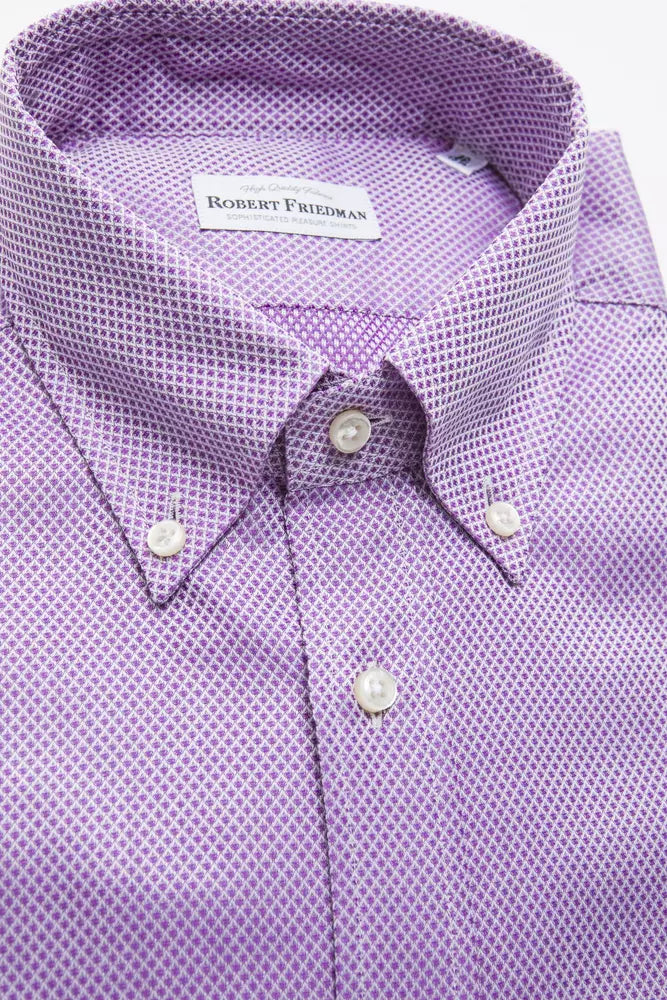 Pink Cotton Men Shirt - SEHABRANDS