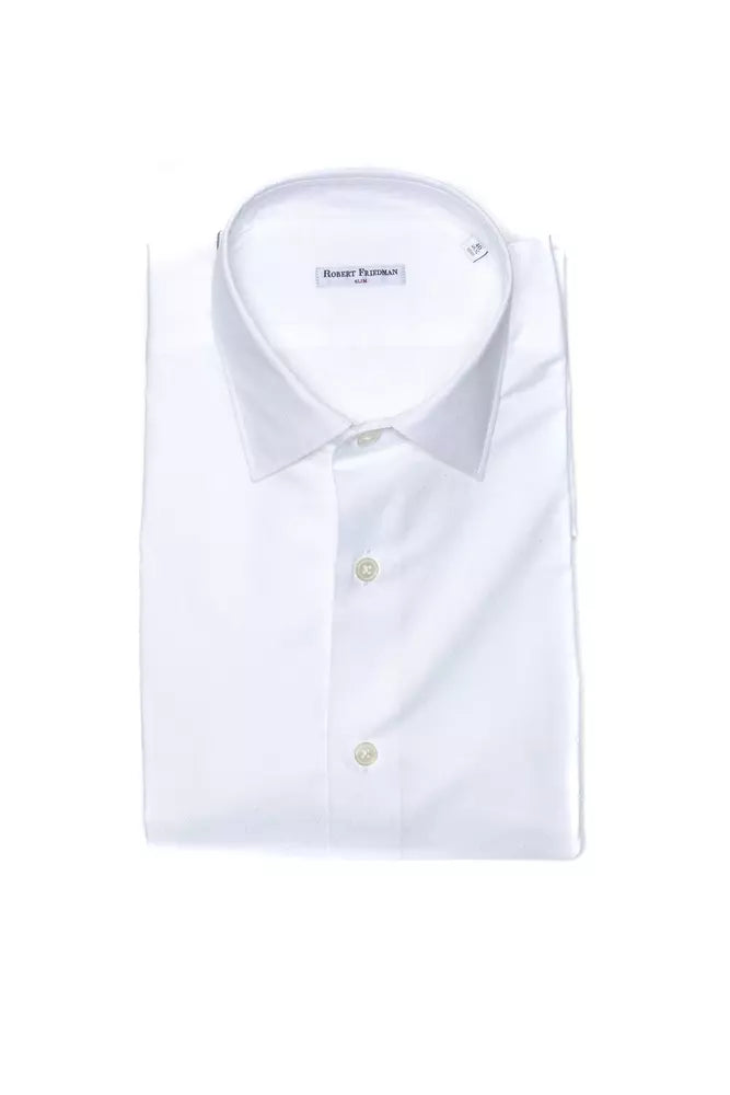 White Cotton Men Shirt - SEHABRANDS