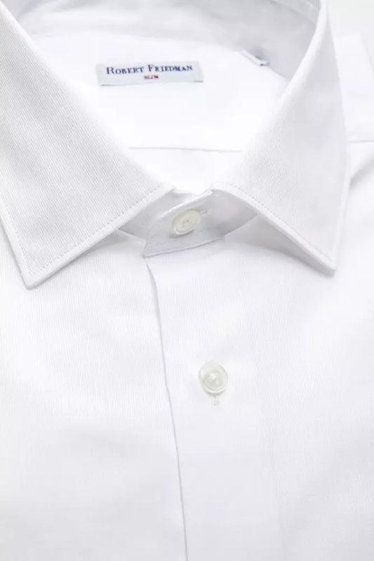 White Cotton Men Shirt - SEHABRANDS