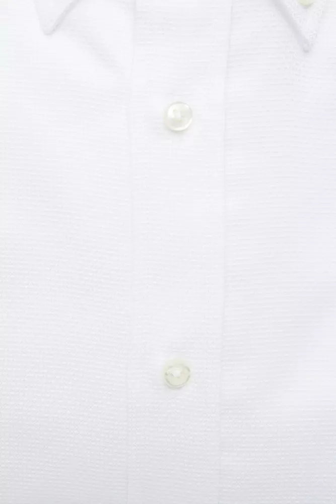 White Cotton Men Shirt - SEHABRANDS