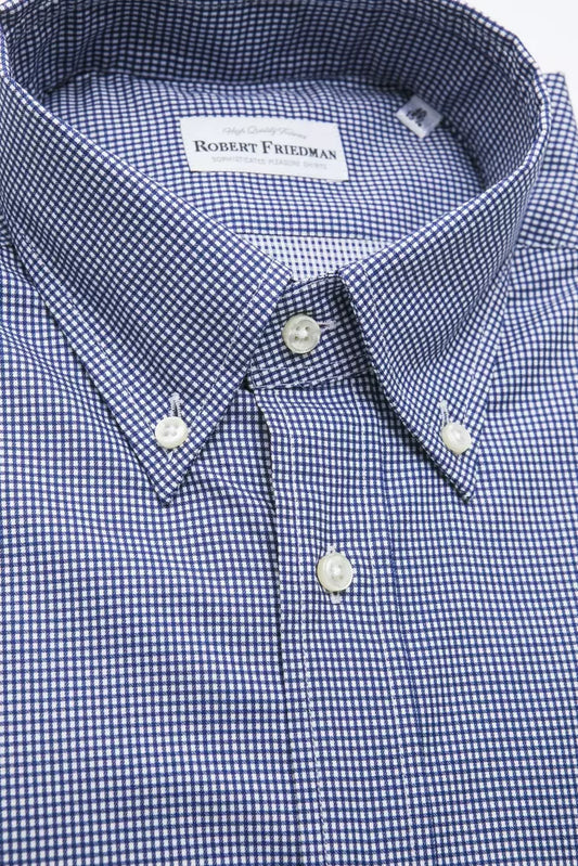 Blue Cotton Men Shirt - SEHABRANDS