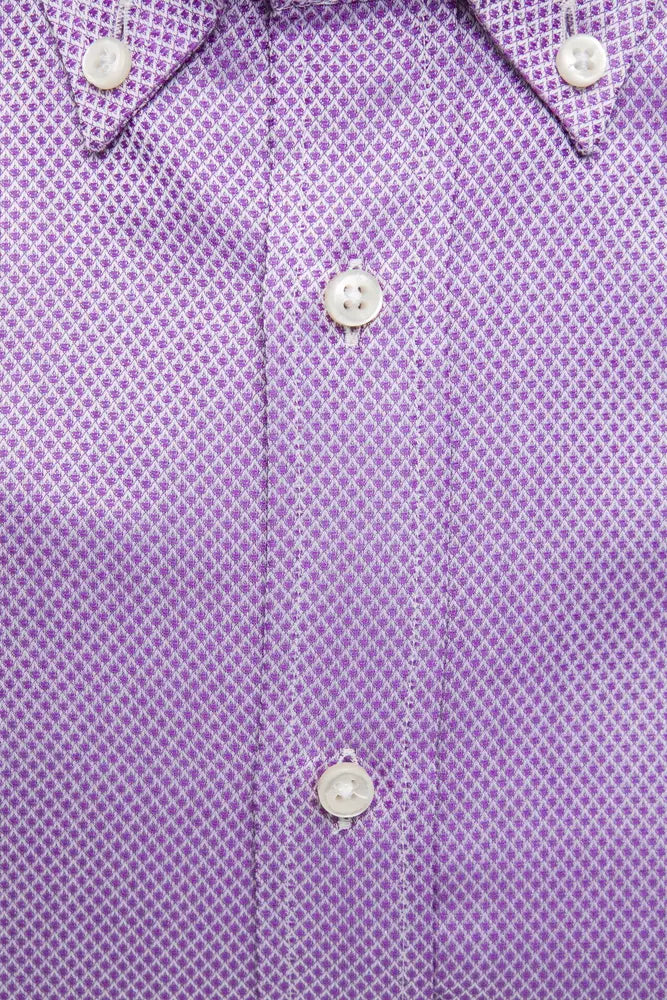 Pink Cotton Men Shirt - SEHABRANDS