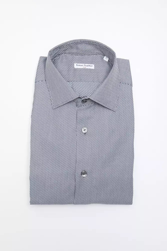 Blue Cotton Men Shirt - SEHABRANDS