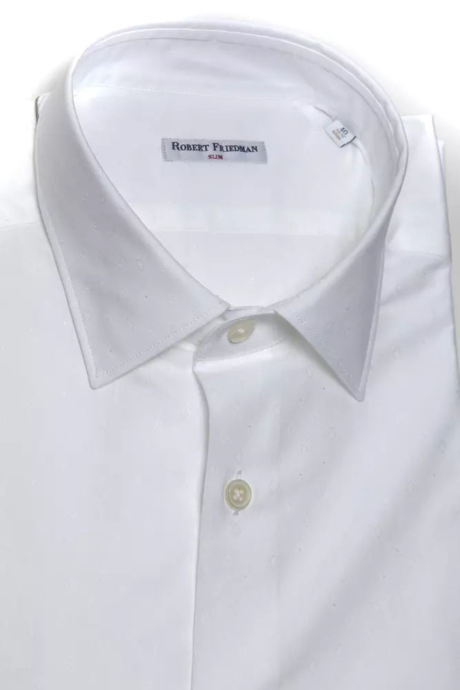 White Cotton Men Shirt - SEHABRANDS