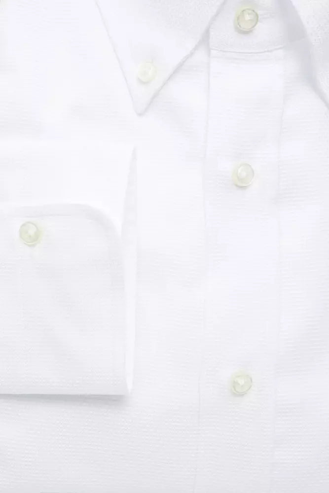 White Cotton Men Shirt - SEHABRANDS